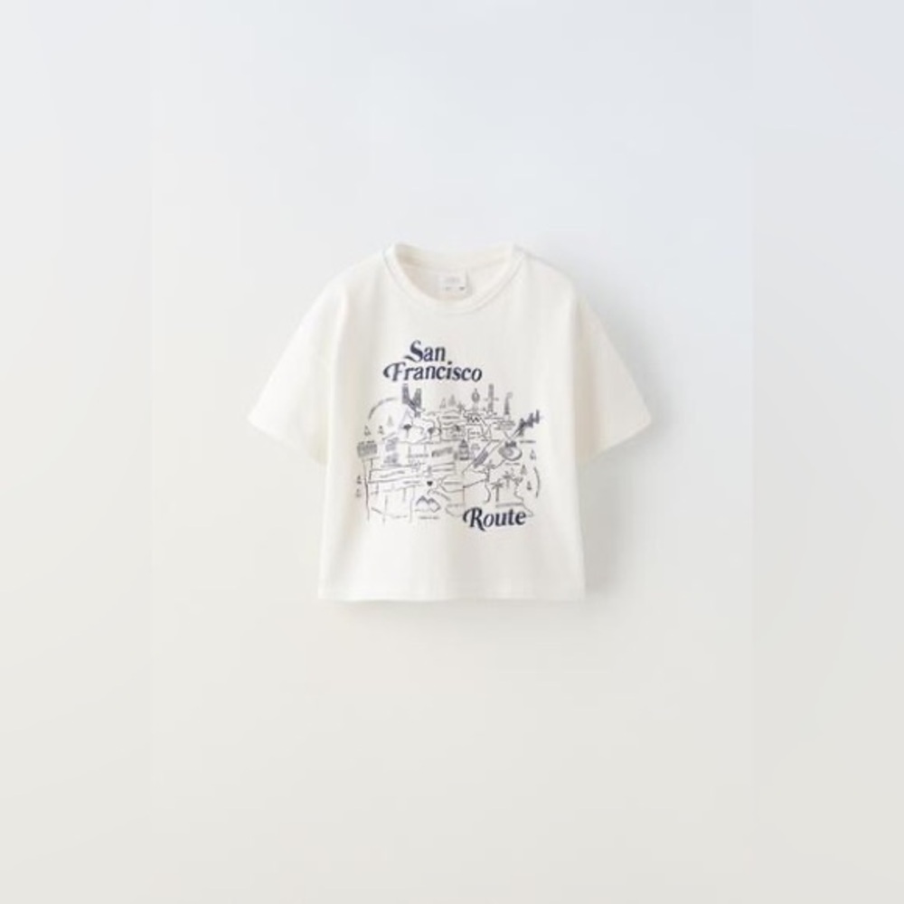 NWT ZARA SAN FRANCISCO HEAVY WEIGHT T-SHIRT